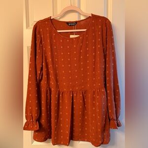 BloomChic Terracotta Textured Top